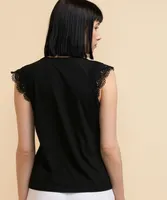 Raglan Top with Eyelet Shoulder Detail