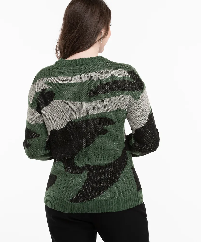 Camo Crew Neck Sweater