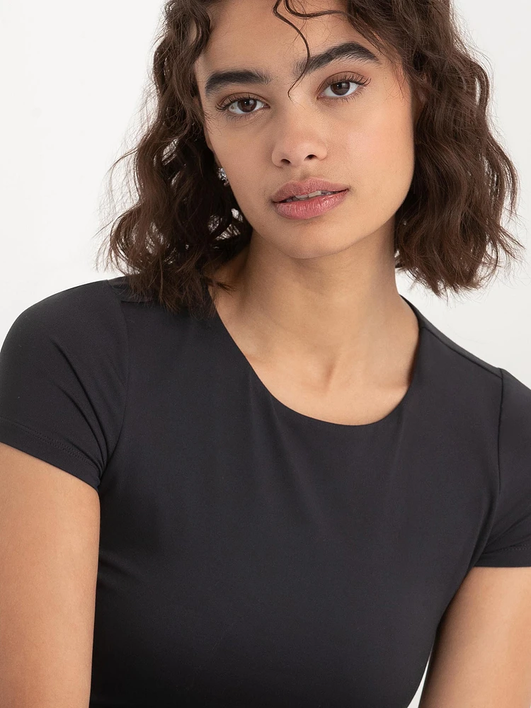 Short Sleeve Crewneck Bodysuit