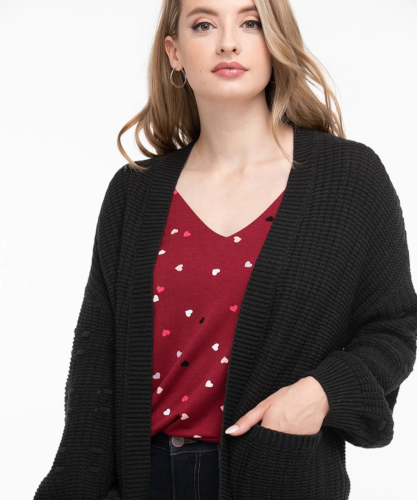 Bobble Sleeve Cardigan