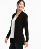 Open Front Side Tab Cardigan