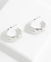 Molted Metal Hoop Earrings