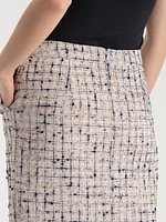 Boucle Pencil Skirt with Pockets