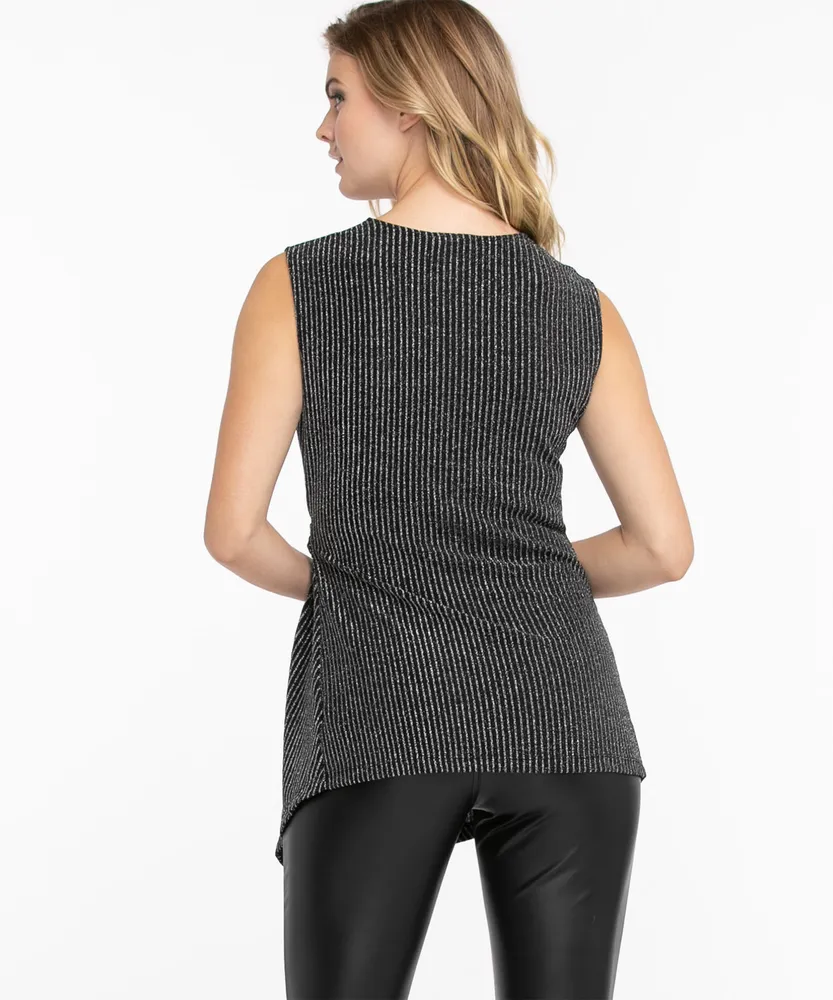 Asymmetrical Sparkly Tunic Top