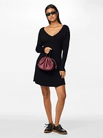 Prista Long Sleeve V-Neck Rib Knit Dress