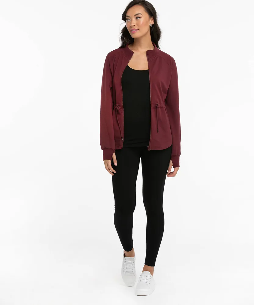 French Terry Zip Front Jacket