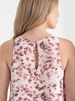 Paulina Pleat Neck Sleeveless Blouse
