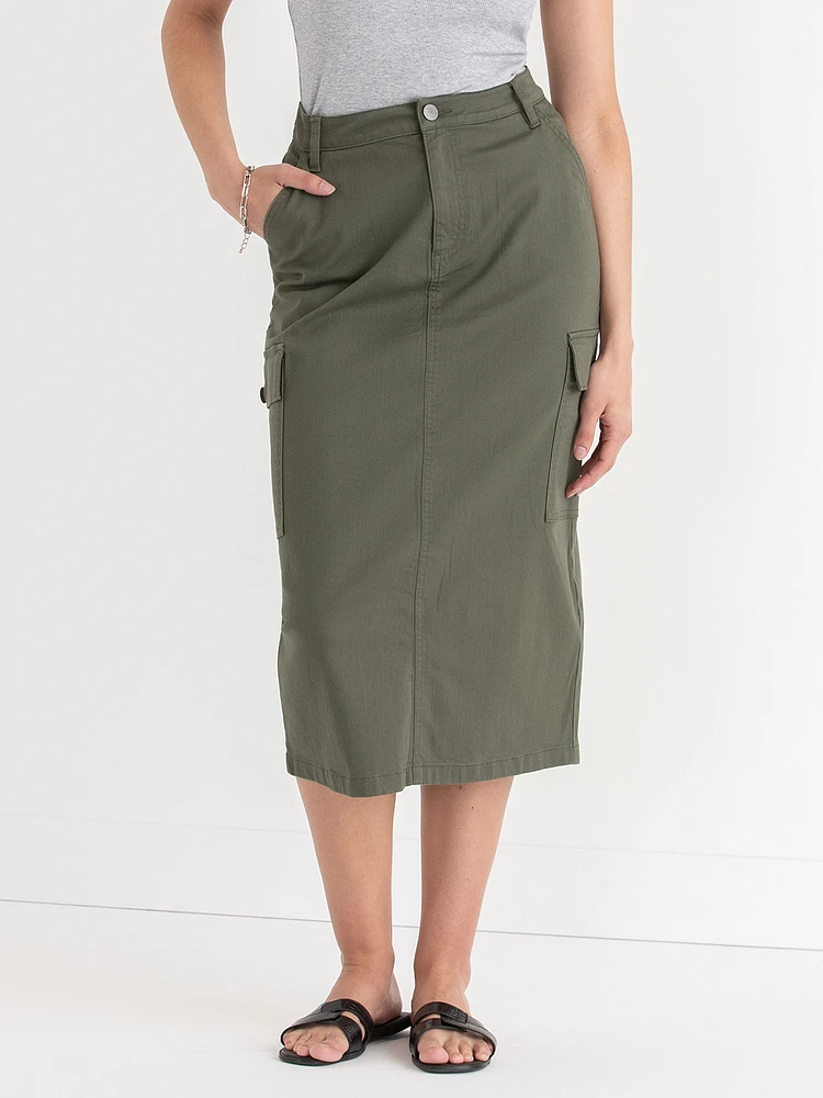 Cargo Midi Skirt