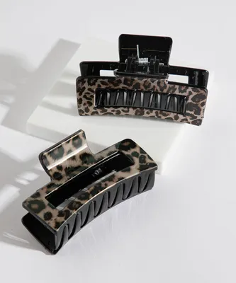 Leopard Claw Clip 2-Pack
