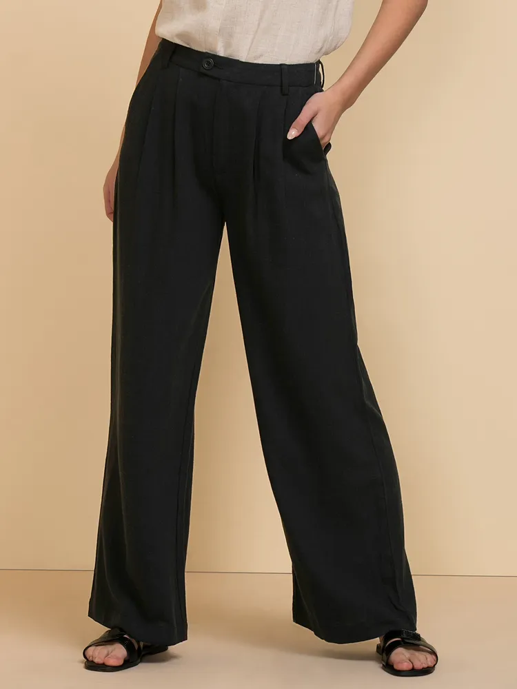 Linen Wide Leg Pant