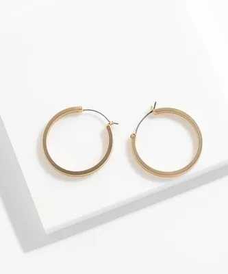 Matte Gold Mid-Size Hoops