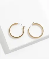 Matte Gold Mid-Size Hoops