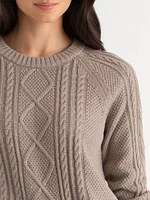 Cable Knit Pullover Sweater