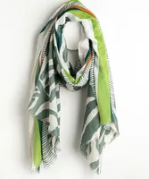 Olive Zebra Scarf