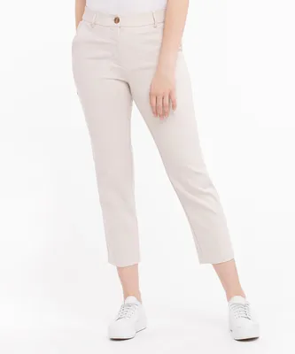 Matte Sateen Straight Crop Pant