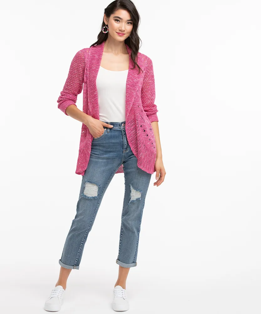 Pointelle Cocoon Cardigan