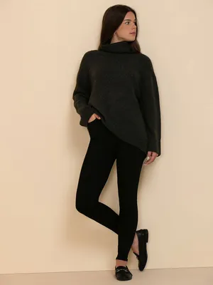 Hi-Lo Relaxed Turtleneck Sweater