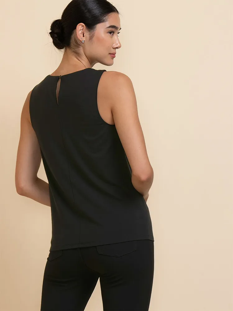 Sleeveless Twist Neck Top