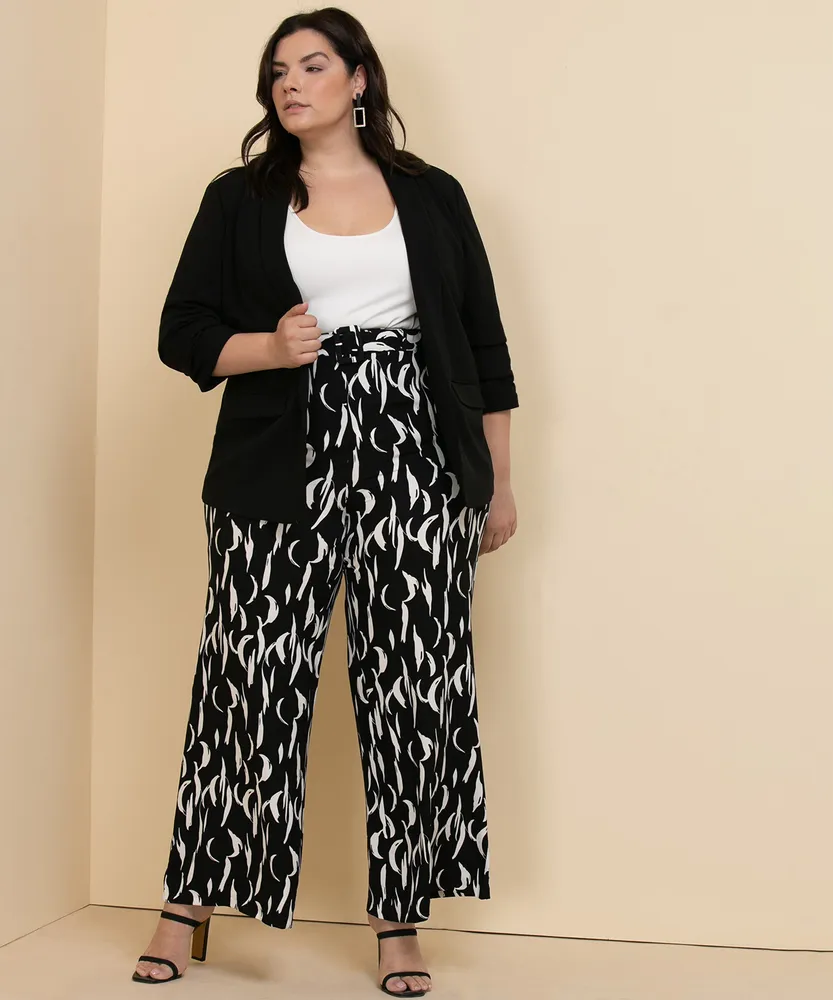 High-Waisted Wide-Leg Belted Pant