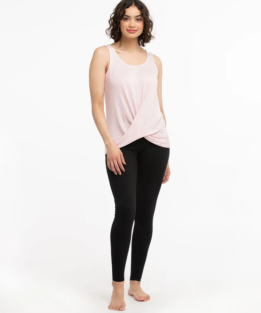 Sleeveless Twist Front Hacci Top