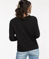 Cotton Blend French Terry Pullover