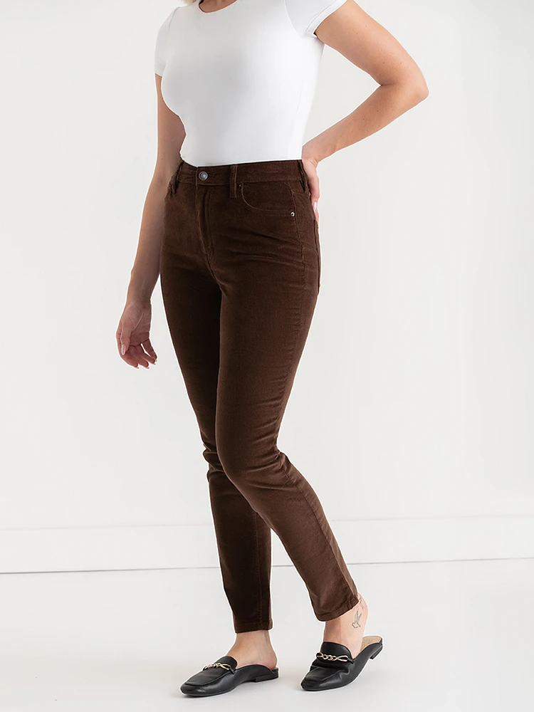 Slim Straight Leg Corduroy Pant