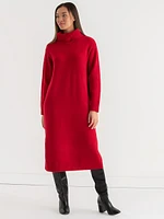 Turtleneck Maxi Sweater Dress