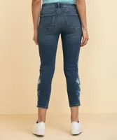 Skylar Skinny Skimmer Jean with Embroidery