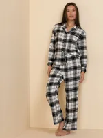 Flannel Pajama Top & Pant Set