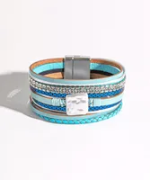 Blue Layered Snap Bracelet