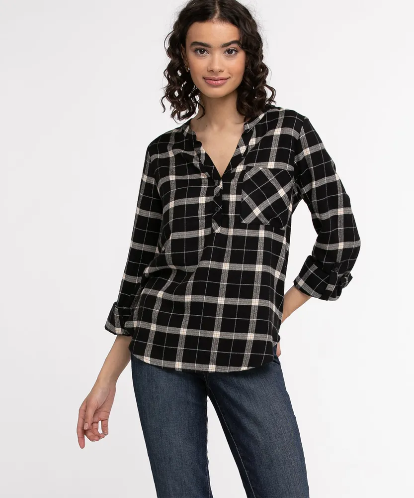 Long Sleeve Henley Flannel