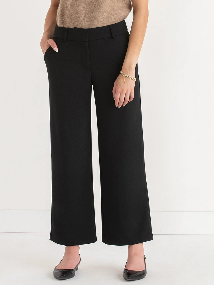 Weslee Cropped Wide Leg Pant Iconic Crepe