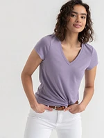 V-Neck Shirttail Tee