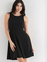 Iconic Crepe Fit 'N Flare Dress with Pockets