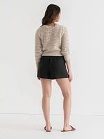 Viscose Linen Pull-On Shorts