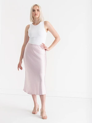 Satin Midi Skirt