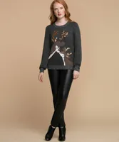 Eco-Friendly Reindeer Pullover Sweater