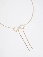 Gold-Plated Bow Necklace