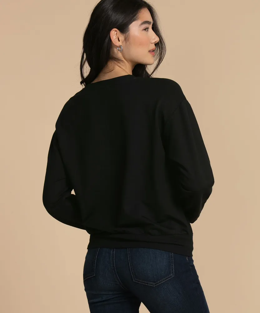 Sweatshirt with Gathered Band