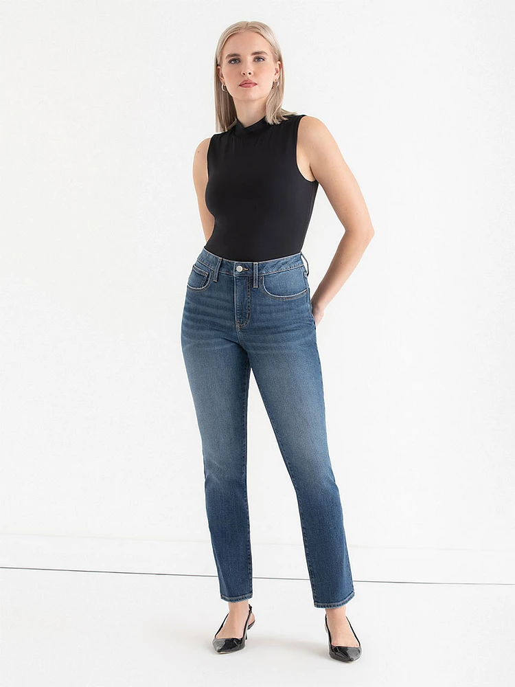 Stevie High Rise Straight Leg Jeans