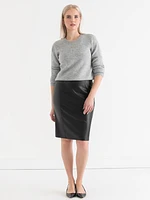 Pencil Skirt Faux Leather