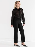 Wide-Leg Lace Pant