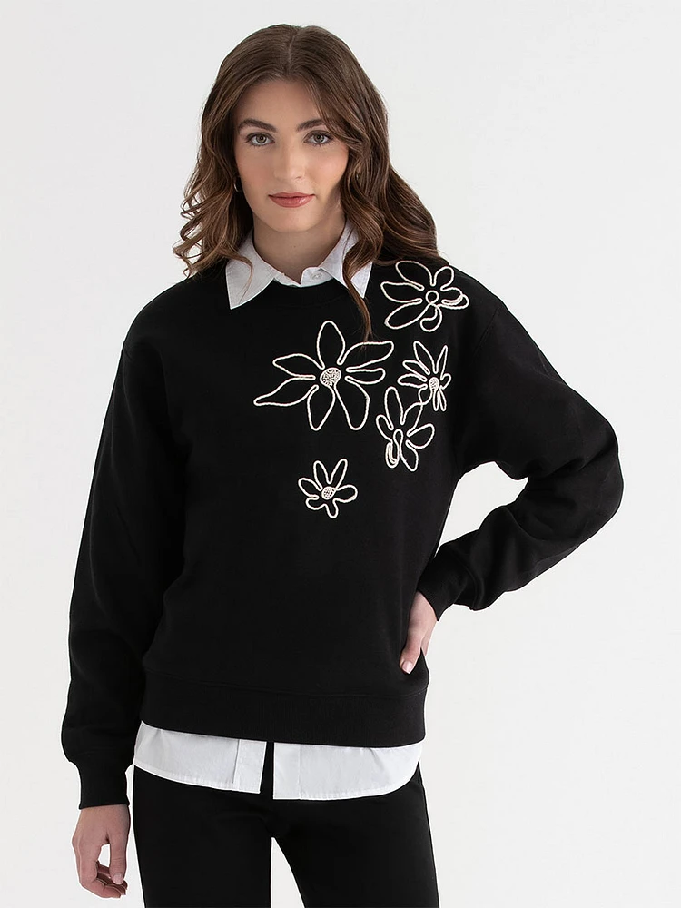 Classic Fit Cotton Crewneck Sweatshirt