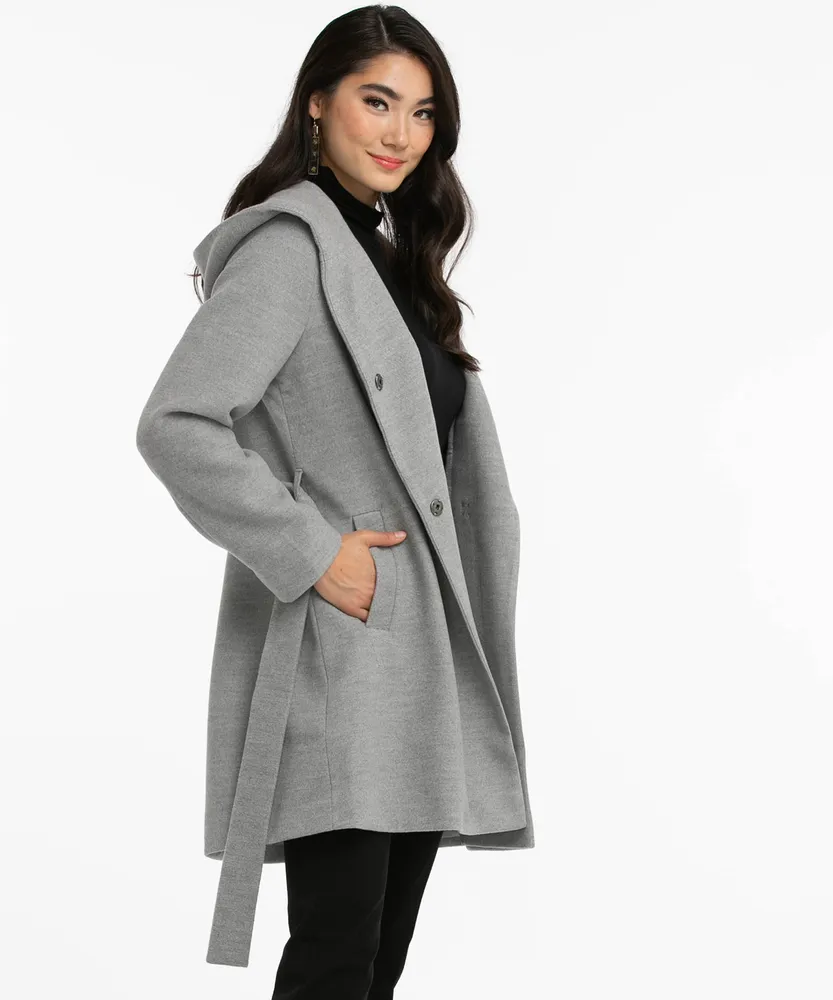 Hooded Wrap Coat