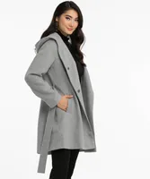 Hooded Wrap Coat