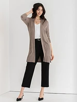 Long Sleeve Ribbed Cardigan