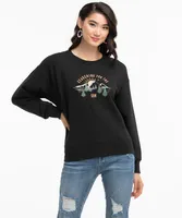 Graphic Scoop Neck Sweatshirt