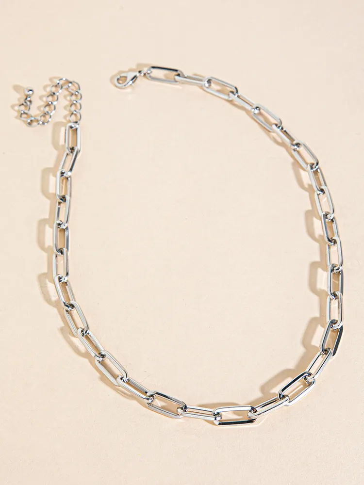 Silver Chain-Link Necklace