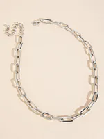 Silver Chain-Link Necklace