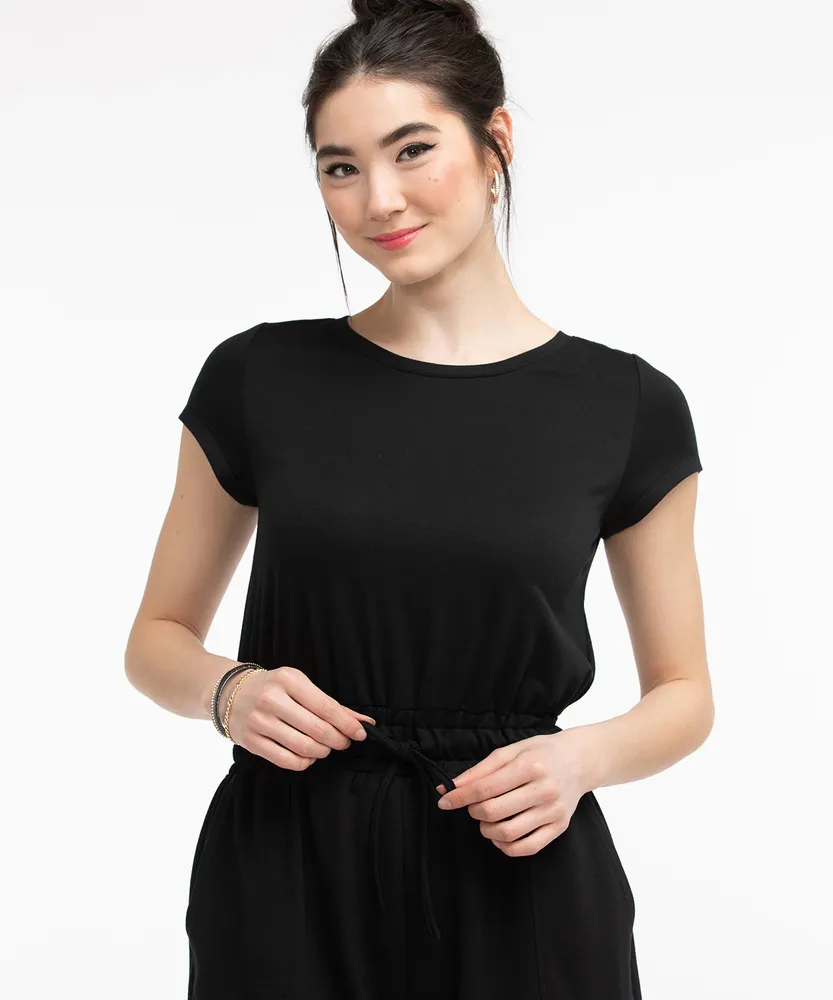 AIR Short Sleeve Scoop Neck Romper